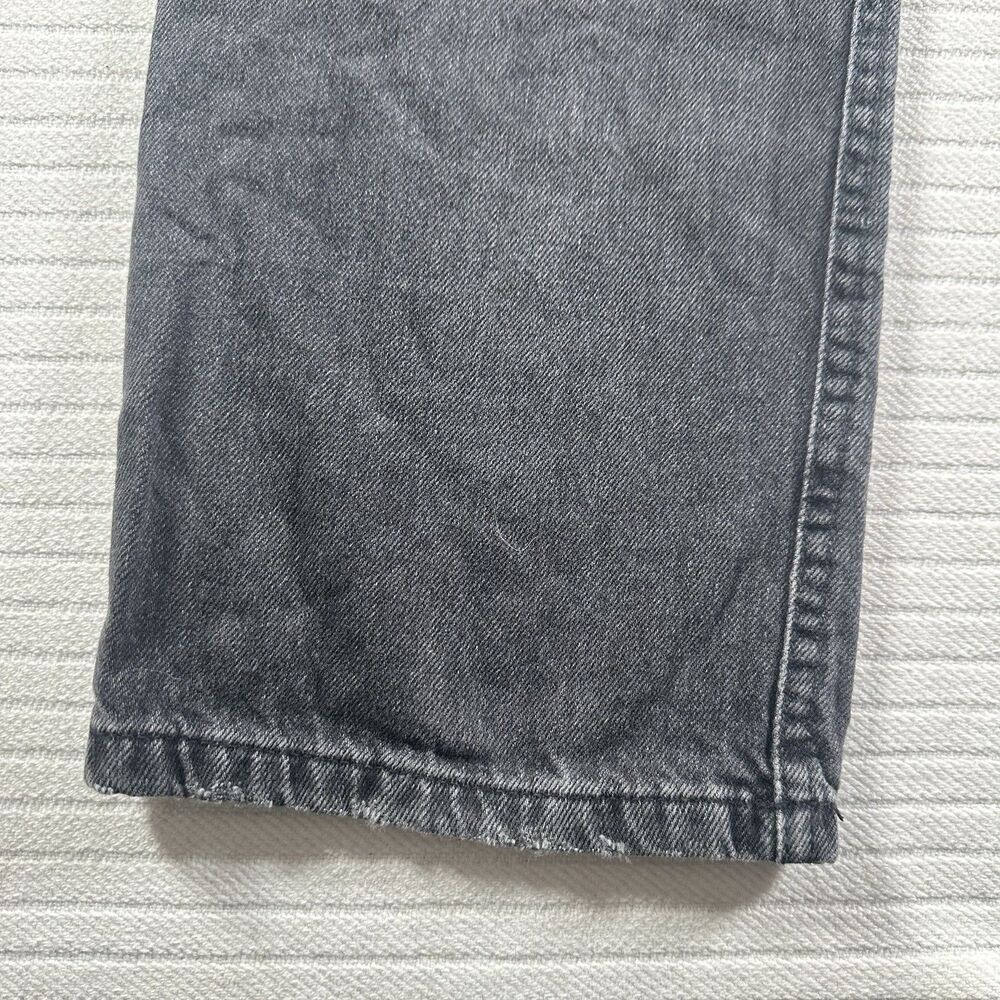 Aeropostale 90's Baggy Black Wash Button Fly Distressed Denim Jeans Size 0 - Picture 10 of 15